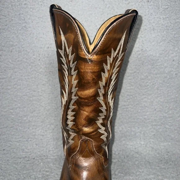 Vintage Abilene Womens Size 11 Brown Leather Western Cowboy Boots - Picture 13 of 14